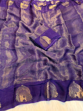 Load image into Gallery viewer, Traditional Party Wear Viscose Georgette Jacquard Weaving Work Fancy Designer Saree With Blouse
