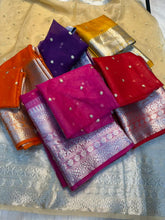 Load image into Gallery viewer, Mellifluous Party Wear Organza Silk Jacquard Multi Embroidery Work Fancy Designer Saree With Blouse Piece
