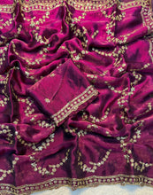 Load image into Gallery viewer, Blooming Function Wear Silk Handwork Fancy Designer Saree With Elegant Blouse Piece

