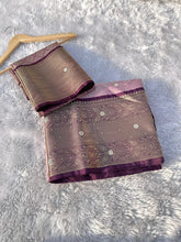 Load image into Gallery viewer, Incredible Wedding Wear Banarasi Soft Silk Handstone Work Stunning Pallu n Jacquard Border Saree With Blouse Piece
