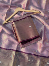 Load image into Gallery viewer, Incredible Wedding Wear Banarasi Soft Silk Handstone Work Stunning Pallu n Jacquard Border Saree With Blouse Piece
