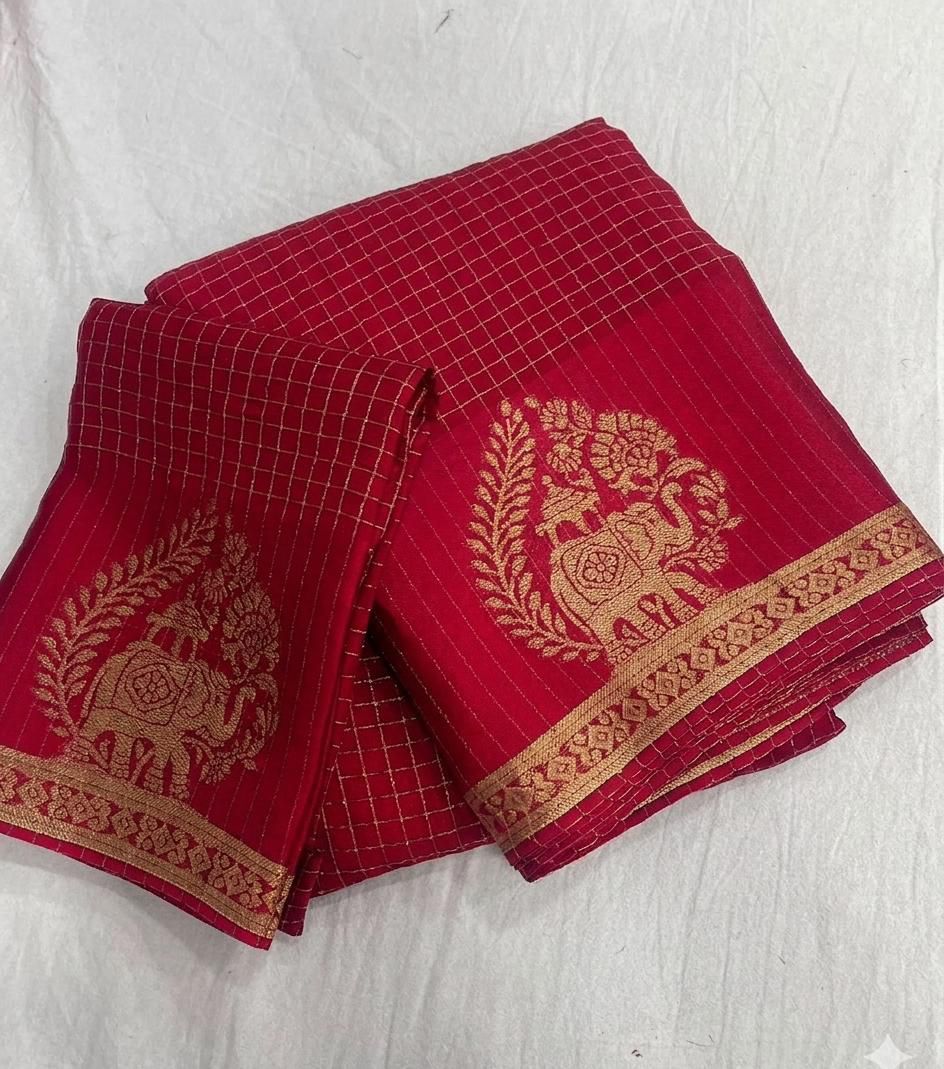 Traditional Function Wear Viscose Tissue Silk Zari Weaving Work Fancy Designer Saree With Matching Blouse