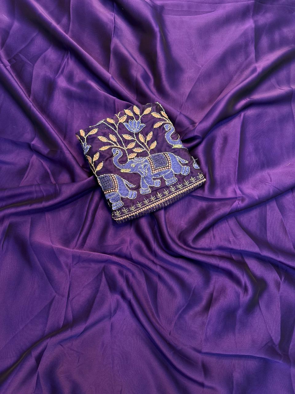 Attractive Function Wear Rangoli Silk Sequence n Beads Work Saree With Blissful Blouse Piece