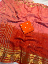 Load image into Gallery viewer, Divine Function Wear Pure Viscose Georgette Jacquard Work n Rich Pallu Fancy Saree With Blouse Piece
