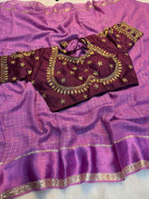 Load image into Gallery viewer, Excellent Party Wear Viscose Georgette Embroidery Work Stitched Blouse With Saree
