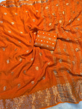 Load image into Gallery viewer, Opulent Festive Wear Viscose Jacquard Weaving Work Fancy Designer Saree With Blouse Piece
