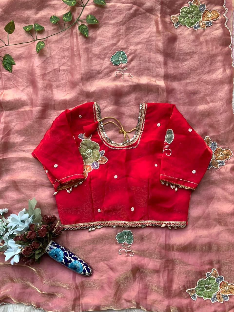 Gratifying Function Wear Silk Sequence Work n Flower Butti Arco Border Desginer Saree For Ocassion