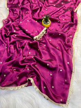 Load image into Gallery viewer, Effervescent Party Wear Pure Soft Rangoli Silk Sequence Work Border Fancy Designer Saree
