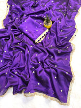 Load image into Gallery viewer, Effervescent Party Wear Pure Soft Rangoli Silk Sequence Work Border Fancy Designer Saree
