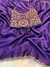Load image into Gallery viewer, Breathtaking Wedding Wear Pure Soft Rangoli Silk Embroidery Work Saree With Elegant Blouse Piece
