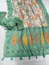 Load image into Gallery viewer, Blossom Festive Wear Cotton Thread n Mirror Work Fancy Designer Saree With Unstitched Blouse
