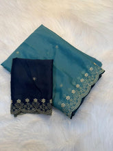 Load image into Gallery viewer, Exquisite Wedding Wear Pure Soft Georgette Silk Embroidery n Cut Work Designer Saree For Women
