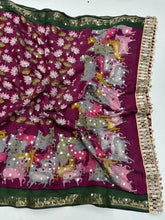 Load image into Gallery viewer, Incomparable Party Wear Pure Mangalkari Viscose Silk Jacquard Border Mirror Work Fancy Saree With Blouse
