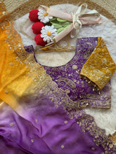 Load image into Gallery viewer, Exuberant Function Wear Soft Silk Heavy Embroidery n Aarco Work Designer Saree With Stitched Blouse
