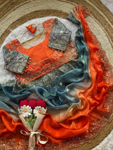 Load image into Gallery viewer, Exuberant Function Wear Soft Silk Heavy Embroidery n Aarco Work Designer Saree With Stitched Blouse

