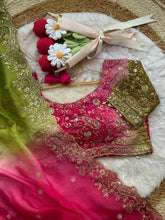 Load image into Gallery viewer, Exuberant Function Wear Soft Silk Heavy Embroidery n Aarco Work Designer Saree With Stitched Blouse

