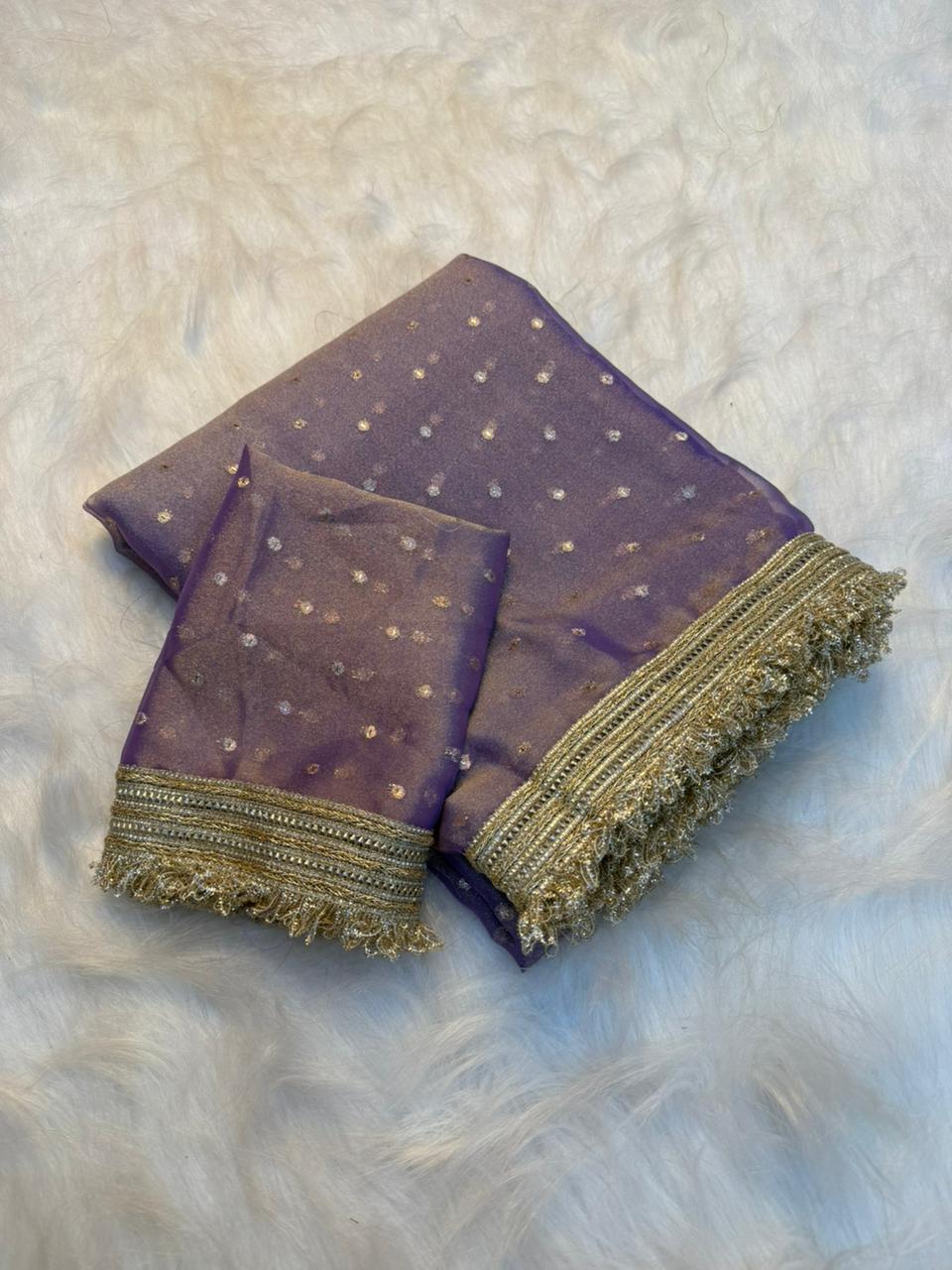 Heritage Wedding Wear Silk Jacquard Butti n Heavy Lace Work Fancy Designer Saree For Women