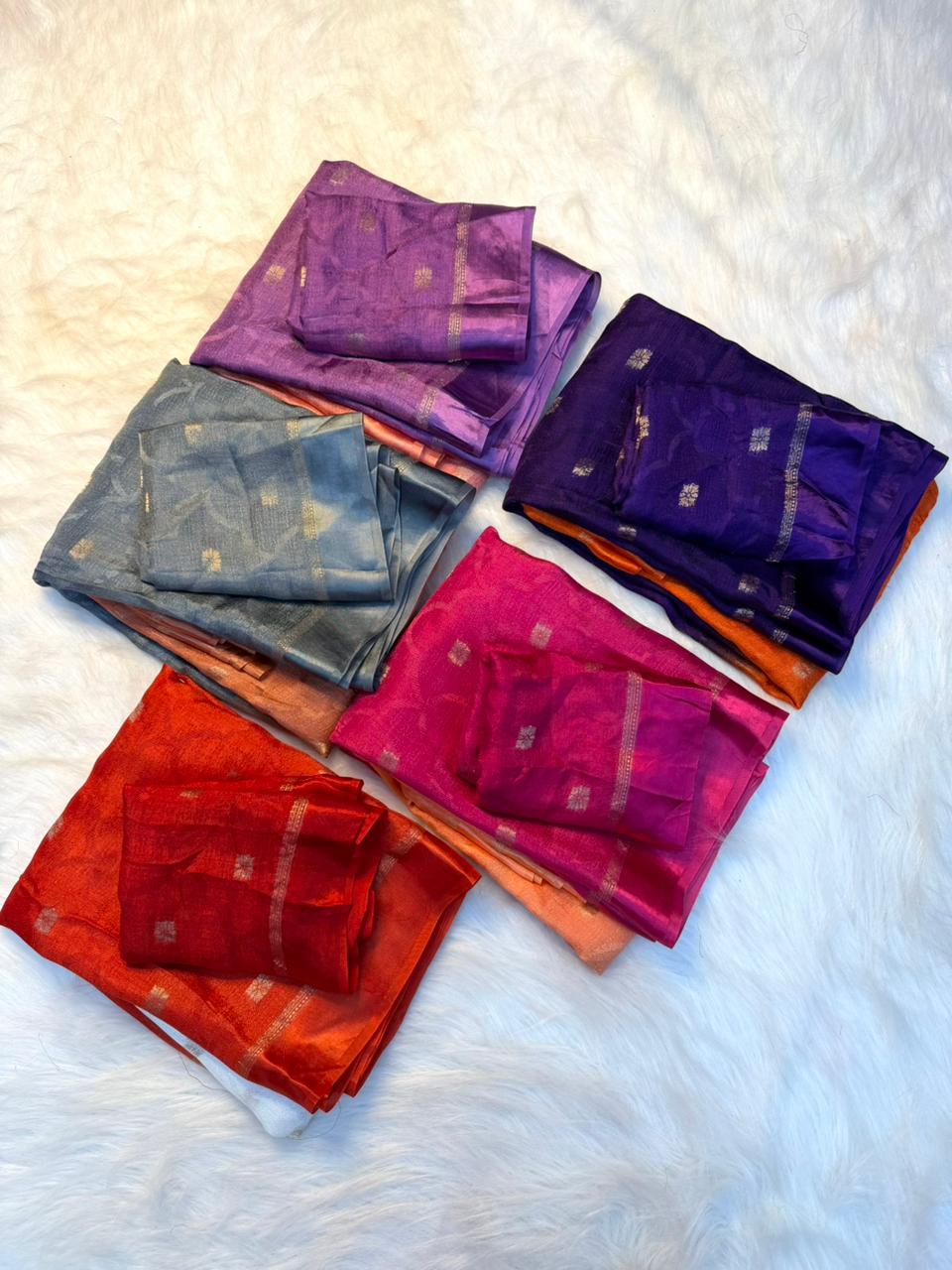 Scrupulous Party Wear Double Shaded Viscose Silk Jacquard Weaving Zari Work Fancy Saree With Matching Blouse Piece