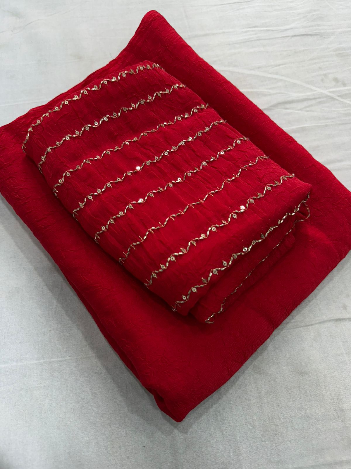 Ravishing Festive Wear Rangoli Crush Silk Thread n Sequence Work Blouse With Designer Saree