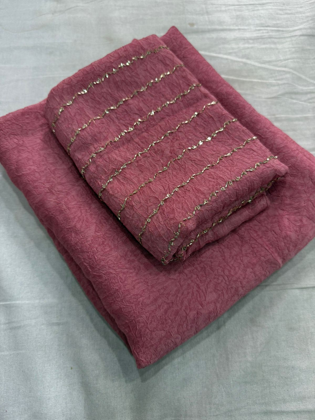 Ravishing Festive Wear Rangoli Crush Silk Thread n Sequence Work Blouse With Designer Saree