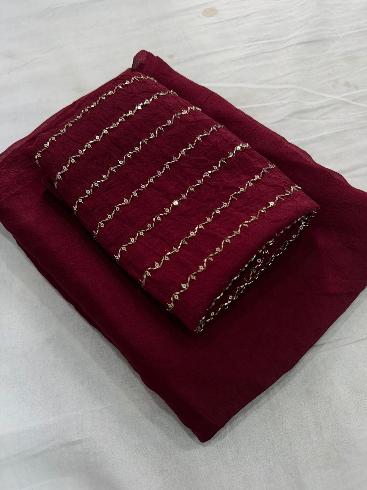Ravishing Festive Wear Rangoli Crush Silk Thread n Sequence Work Blouse With Designer Saree
