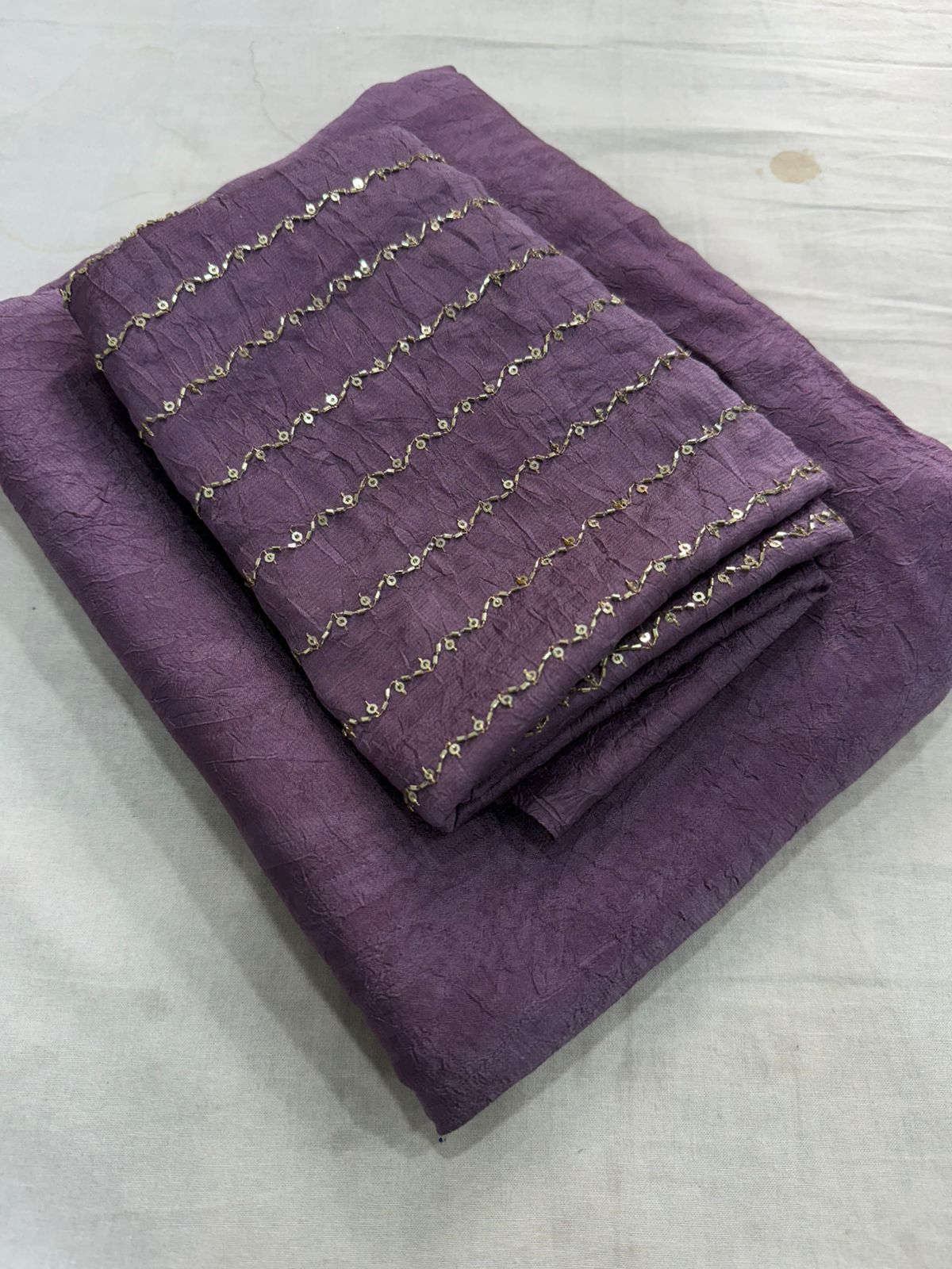 Ravishing Festive Wear Rangoli Crush Silk Thread n Sequence Work Blouse With Designer Saree