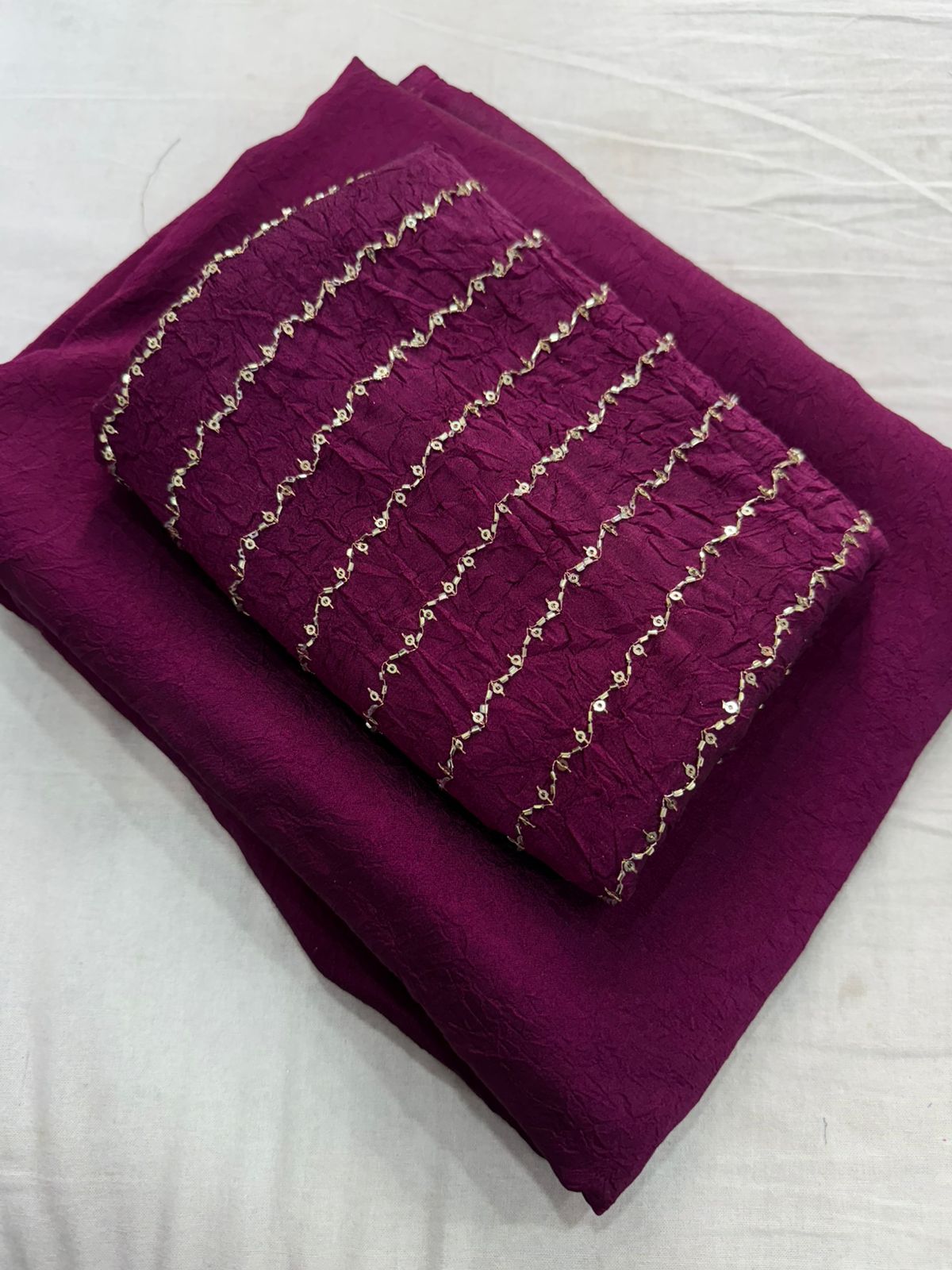 Ravishing Festive Wear Rangoli Crush Silk Thread n Sequence Work Blouse With Designer Saree