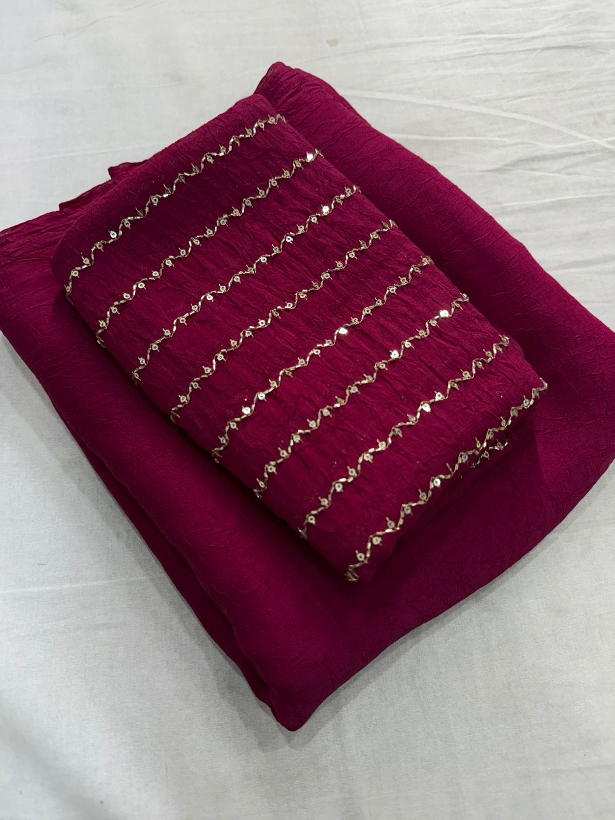 Ravishing Festive Wear Rangoli Crush Silk Thread n Sequence Work Blouse With Designer Saree