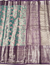 Load image into Gallery viewer, New Festive Wear Kanjivaram Silk Jacquard Border Saree With Blouse Piece
