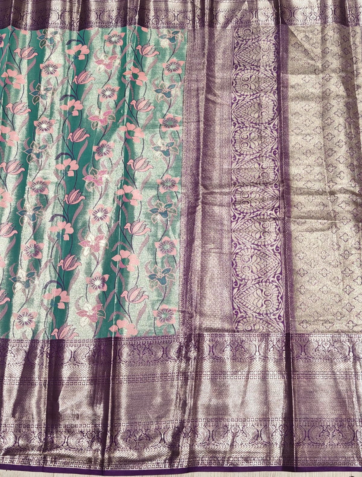New Festive Wear Kanjivaram Silk Jacquard Border Saree With Blouse Piece