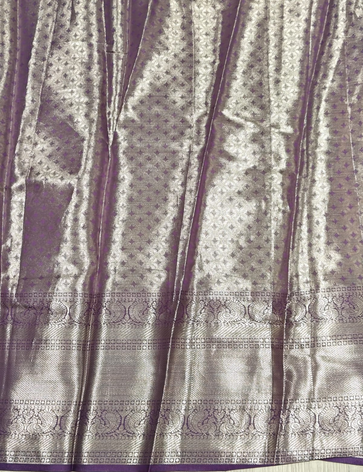 New Festive Wear Kanjivaram Silk Jacquard Border Saree With Blouse Piece