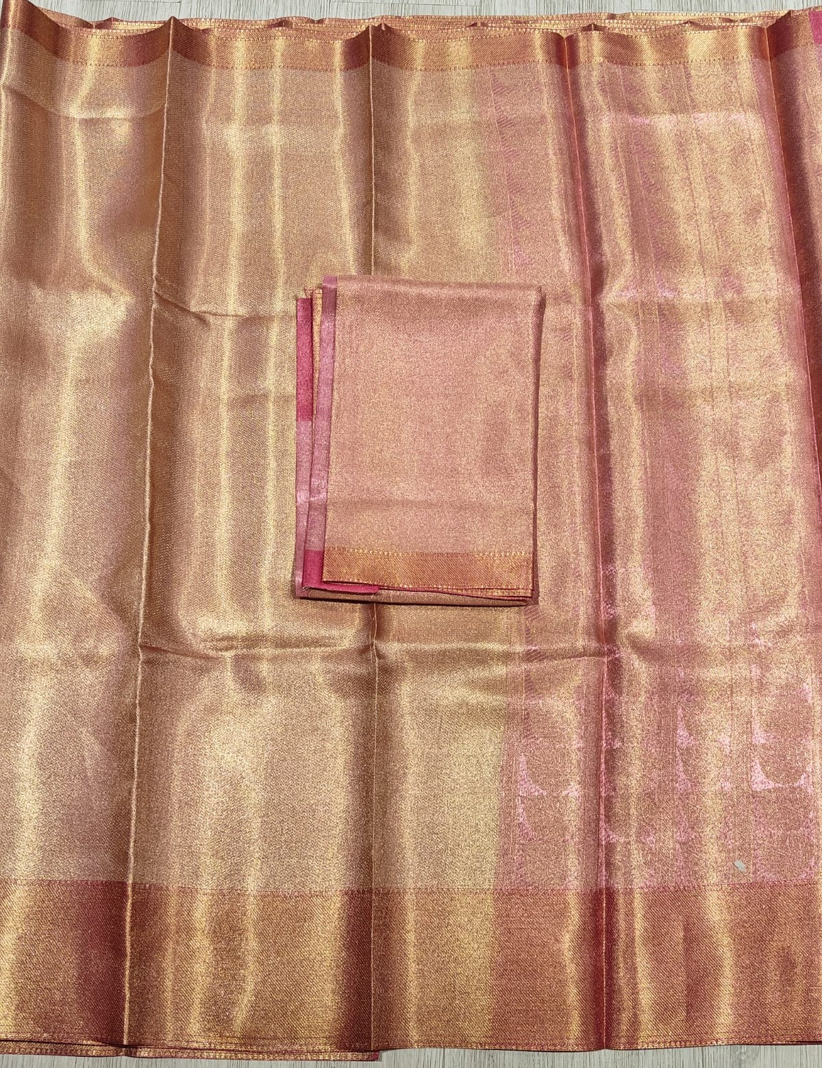 New Party Wear Kanjivaram Silk Jacquard Border Saree With Blouse Piece