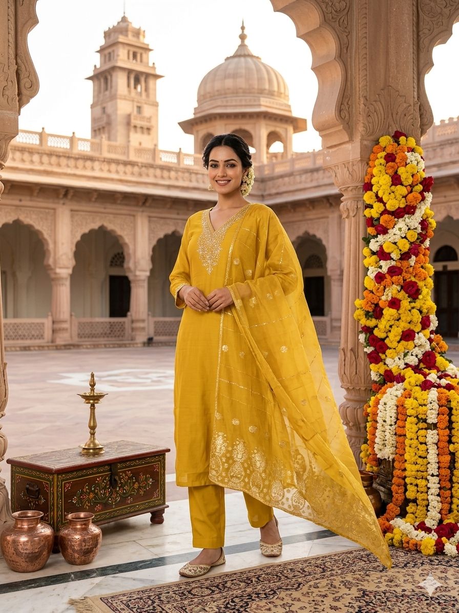 New Wedding Wear Roman Silk Embroidery n Sequence Work Designer Straight Kurta With Trouser Dupatta Set