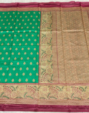 Load image into Gallery viewer, Festive Wear Banarasi Silk Jacquard Border Saree With Blouse Piece
