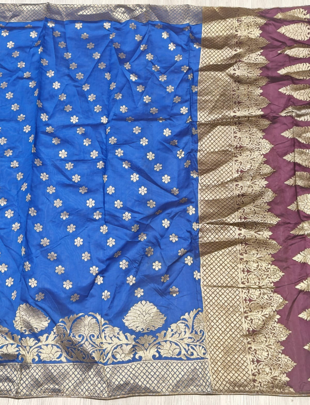 New Party Wear Banarasi Silk Jacquard Border Fancy Saree