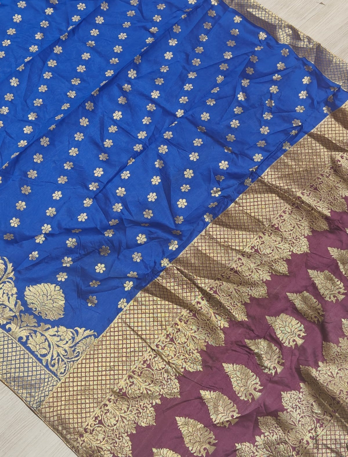 New Party Wear Banarasi Silk Jacquard Border Fancy Saree