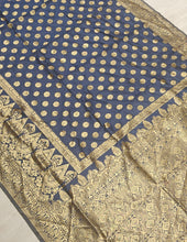 Load image into Gallery viewer, New Party Wear Banarasi  Silk Jacquard Border Saree With Blouse Piece
