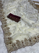 Load image into Gallery viewer, Prettiest Wedding Wear Silk Embroidery n Sequence Work Saree For Occasion
