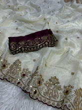 Load image into Gallery viewer, Prettiest Wedding Wear Silk Embroidery n Sequence Work Saree For Occasion
