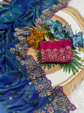 Load image into Gallery viewer, Prettiest Wedding Wear Silk Embroidery n Sequence Work Saree For Occasion
