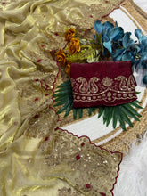 Load image into Gallery viewer, Prettiest Wedding Wear Silk Embroidery n Sequence Work Saree For Occasion
