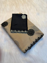 Load image into Gallery viewer, Heritage Party Wear Pure Soft Rangoli Silk Embroidery Thread Work Designer Saree With Blissful Blouse
