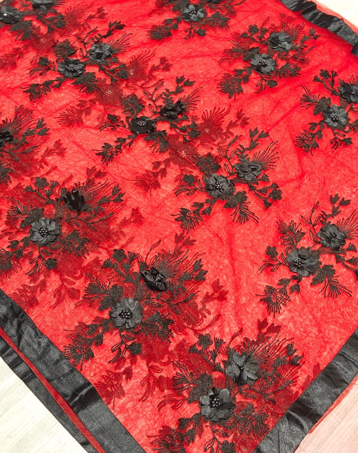 New Party Wear Net Heavy Embroidery Work Fancy Saree