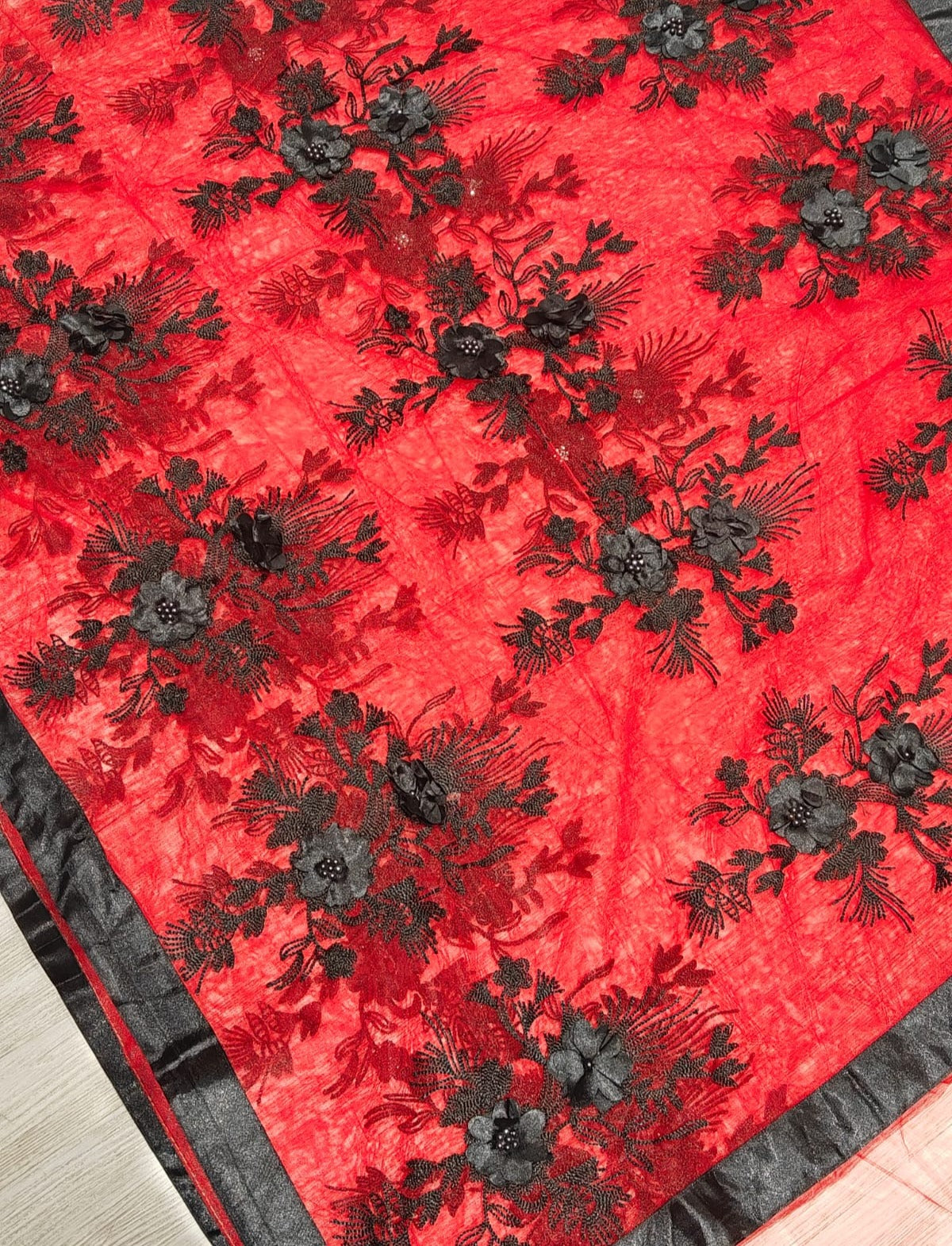 New Party Wear Net Heavy Embroidery Work Fancy Saree