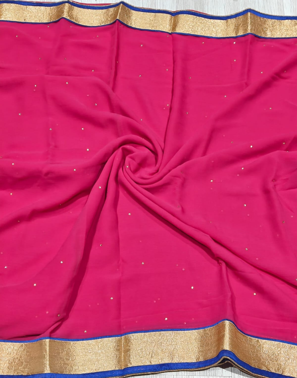 New Wedding Wear Viscose Georgette Lace Border Designer Saree