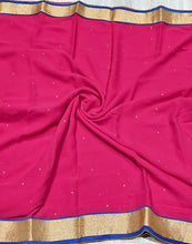 Load image into Gallery viewer, New Wedding Wear Viscose Georgette Lace Border Designer Saree
