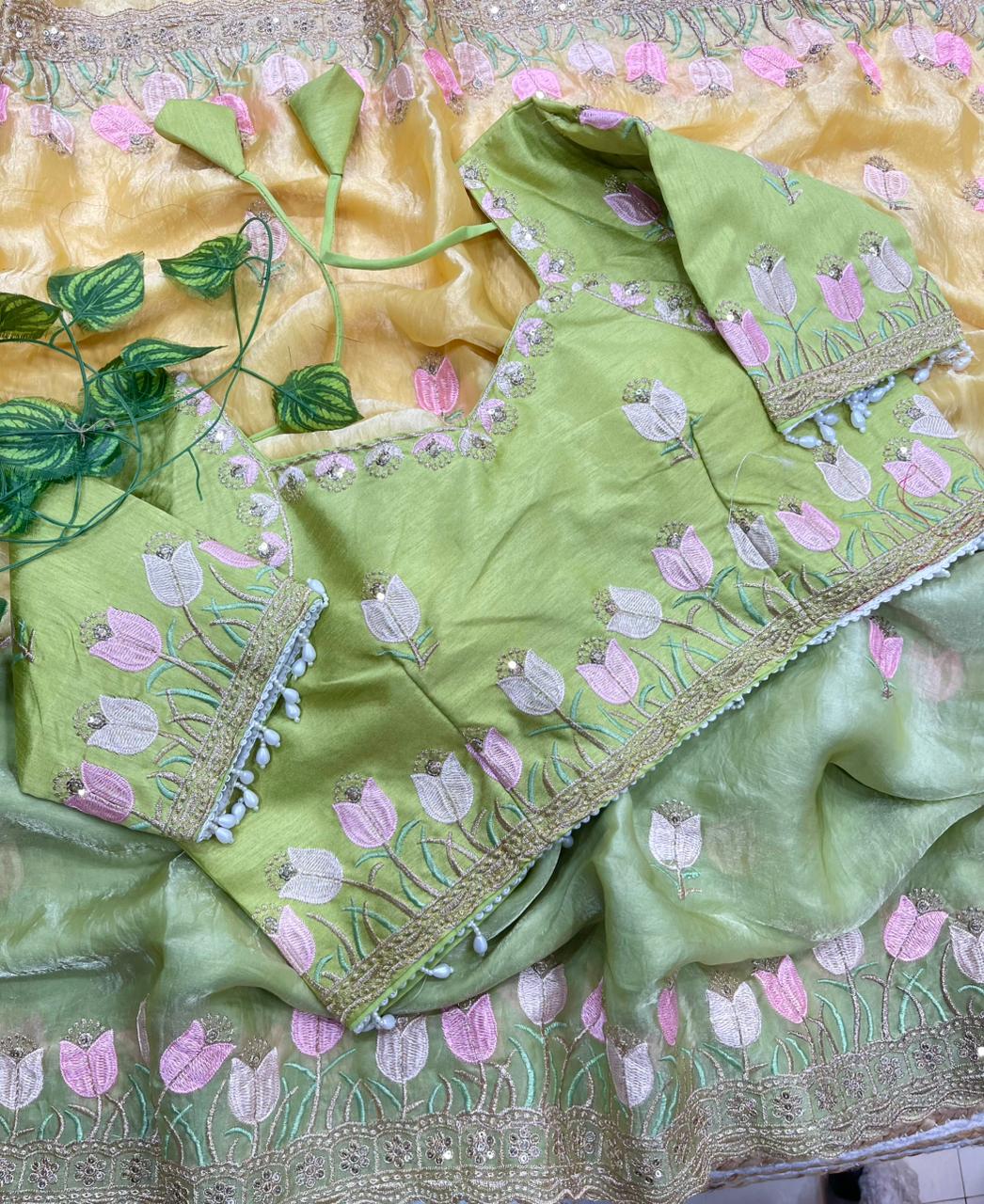 Mellifluous Wedding Wear Pedding Color Soft Silk Embroidery Work Fancy Designer Saree With Stitched Blouse