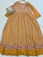 Load image into Gallery viewer, New Festive Wear Georgette With Heavy Embroidery Work Gown
