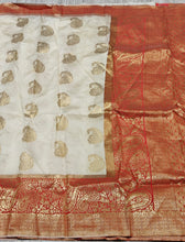Load image into Gallery viewer, Festive Wear Silk Jacquard Border Saree With Blouse Piece
