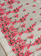 Load image into Gallery viewer, New Party Wear Net Embroidry Work Fancy Saree With Blouse Piece
